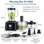 10 az 1-ben Multifunkciós Konyhai Robotgép –Winning Star ST-5583