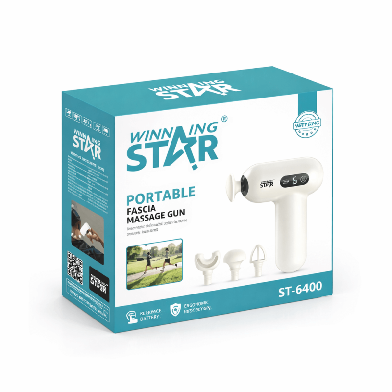 Hordozható masszázspisztoly – Kompakt és erőteljes izomlazítás,  Winning Star ST-6400