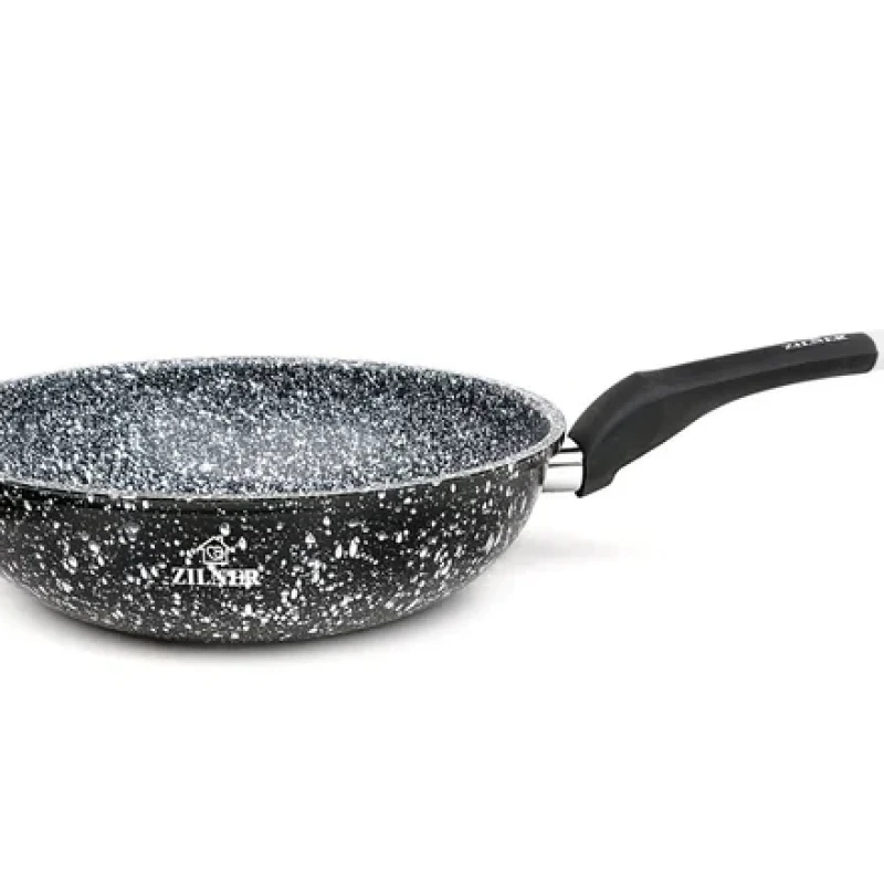 Wok Serpenyő 28 cm – Gránit Bevonattal, Indukciós, ZILNER ZL-7903