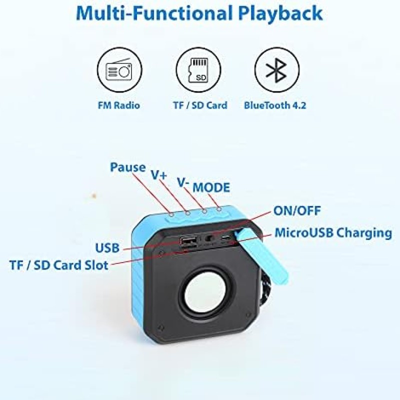 Vízálló Bluetooth hangszóró - USB/TF, FM Rádió - A13