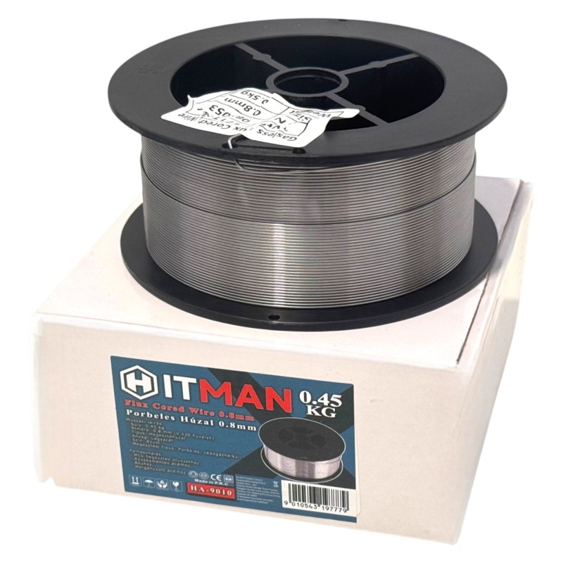 Hitman HA-9010 Porbeles Védőgáznélküli Hegesztőhuzal 0,45kg, 0,8mm