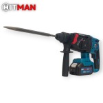 Hitman HT-CDM-7462 3 funkciós fúró-kalapács 62 V SDS Plus rendszerrel két akkuval és töltőkkel