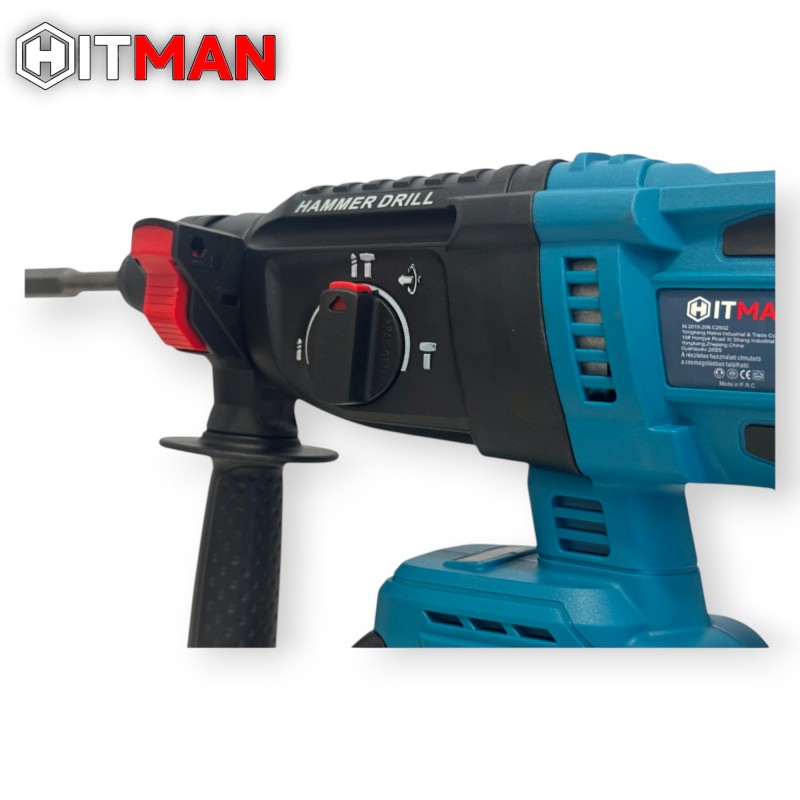 Hitman HT-CDM-7462 3 funkciós fúró-kalapács 62 V SDS Plus rendszerrel két akkuval és töltőkkel