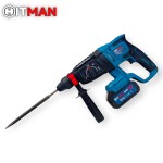 Hitman HT-CDM-7462 3 funkciós fúró-kalapács 62 V SDS Plus rendszerrel két akkuval és töltőkkel