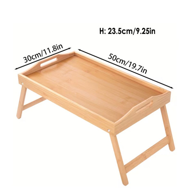 Bambusz ágytálca – összecsukható lábakkal (50 × 30 × 23,5 cm)