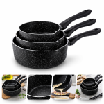 Rosenberg Professional 3 részes kőbevonatú serpenyő készlet – 16 cm, 18 cm, 20 cm