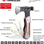 Traveler 10 funkciós multifunkciós balta – rozsdamentes acél multitool