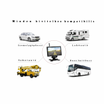 Vezeték nélküli tolatókamera szett 12/24V – 7” monitorral, éjjellátó funkcióval (IP67)