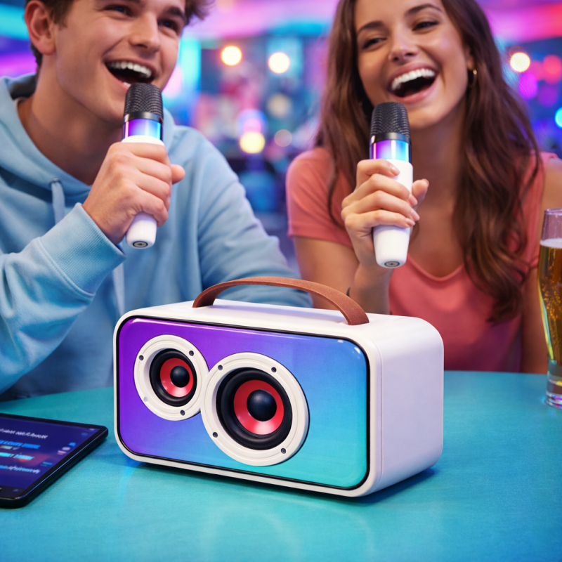 Stereo Wireless Speaker Set – Bluetooth Karaoke Hangszóró 2 Mikrofonnal
