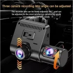 KOS-14011 Fedélzeti Kamera 3 Kamerával – Full HD 1080P, Magyar Menü, Éjszakai Látás