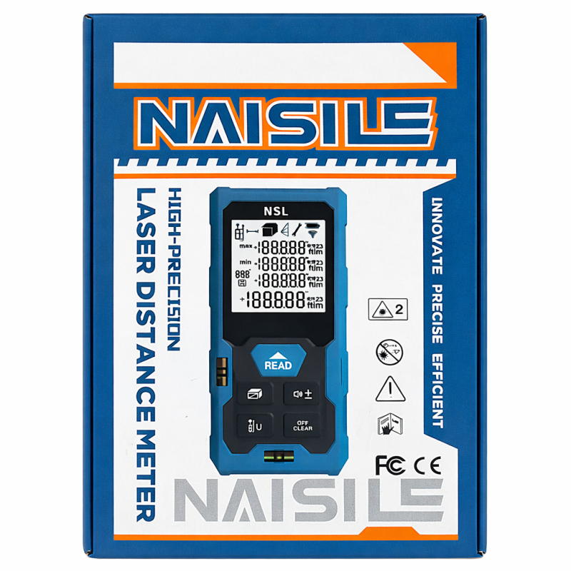 NAISILE 4-in-1 Lézeres Távolságmérő – 0,05–100 m | ±1,5 mm Pontosság