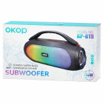 OKOP KP-819 Hordozható Bluetooth Hangszóró, 40W, Beépített Mélynyomó, RGB Világítással
