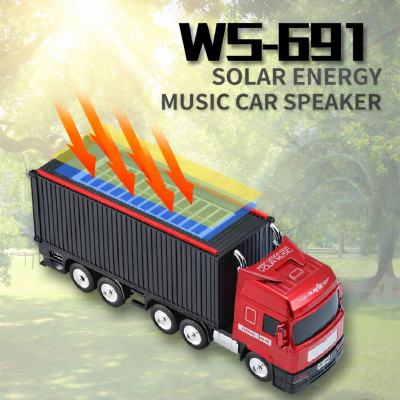 WSTER WS-691 Solar Energy Music Car Speaker – Bluetooth Hangszóró Napelemes Töltéssel