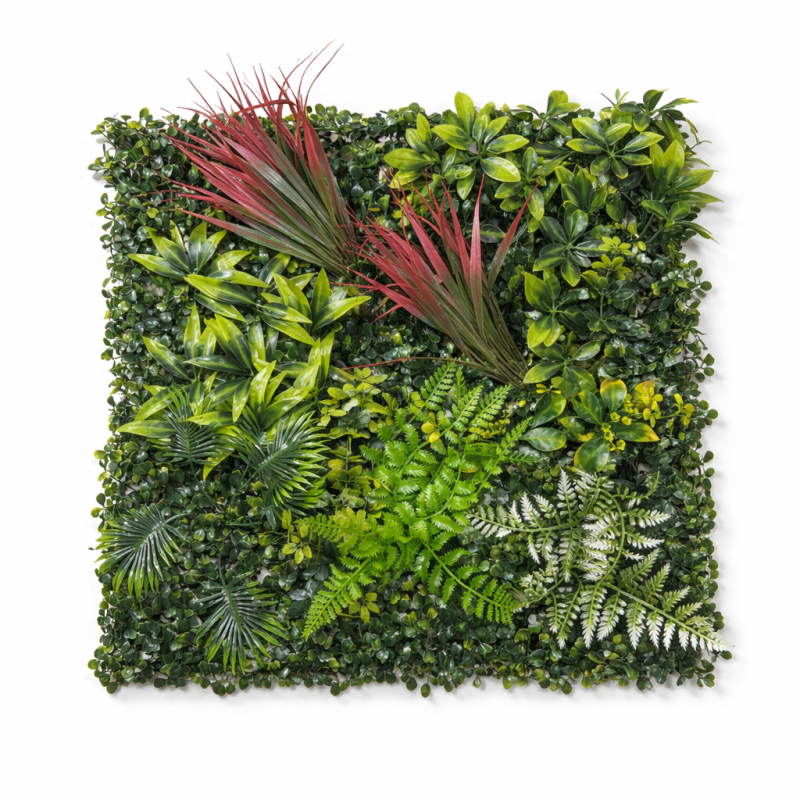 Műnövény Falpanel 50x50 cm – Tropical Red