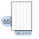DataLine Esselte fehér etikett címke A4, 65db x 100 lap /cs (38 x 21,2mm) 36820