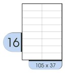 DataLine Esselte fehér etikett címke A4, 16db x 100 lap /cs (105 x 35mm) 36841