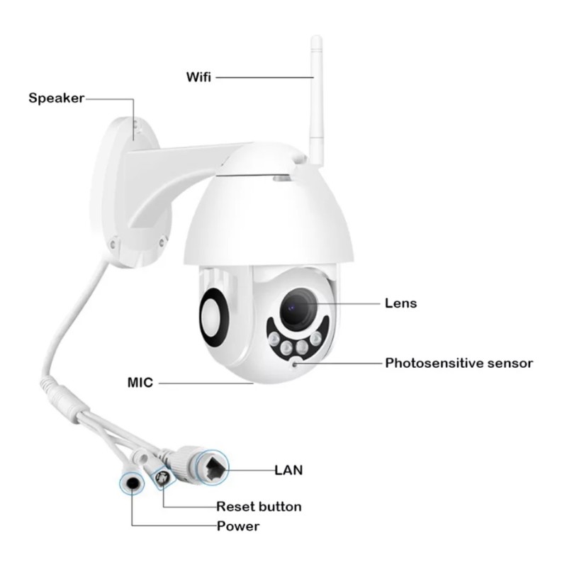 IP WiFi Dóm kamera HD vezeték nélküli forgatható 360fok 2MP 9825A