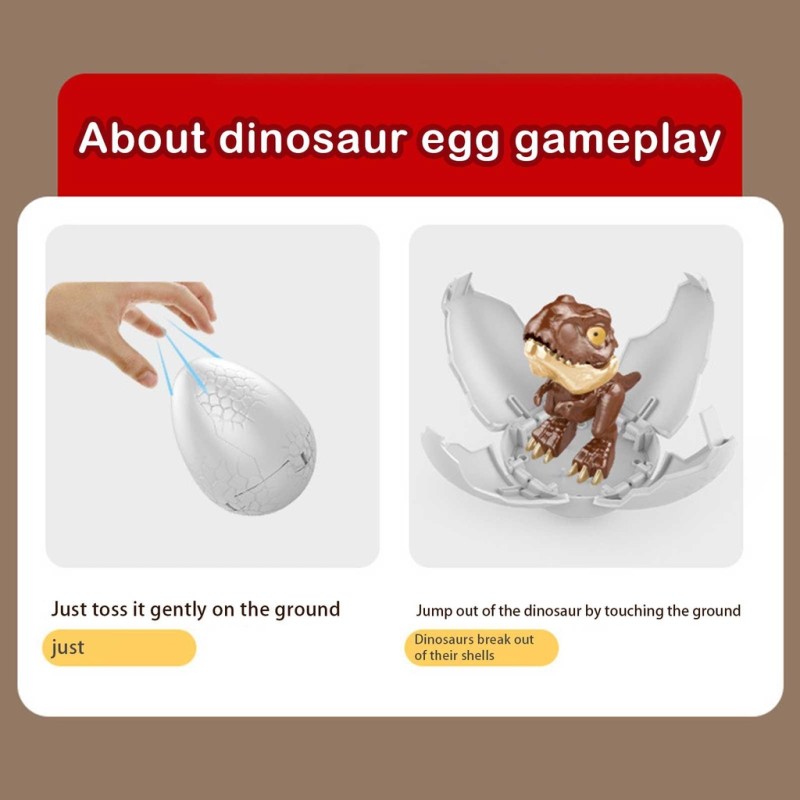 Meglepetés dínó tojás – harapós dinoszaurusz bébi 6 mozgatható izülettel