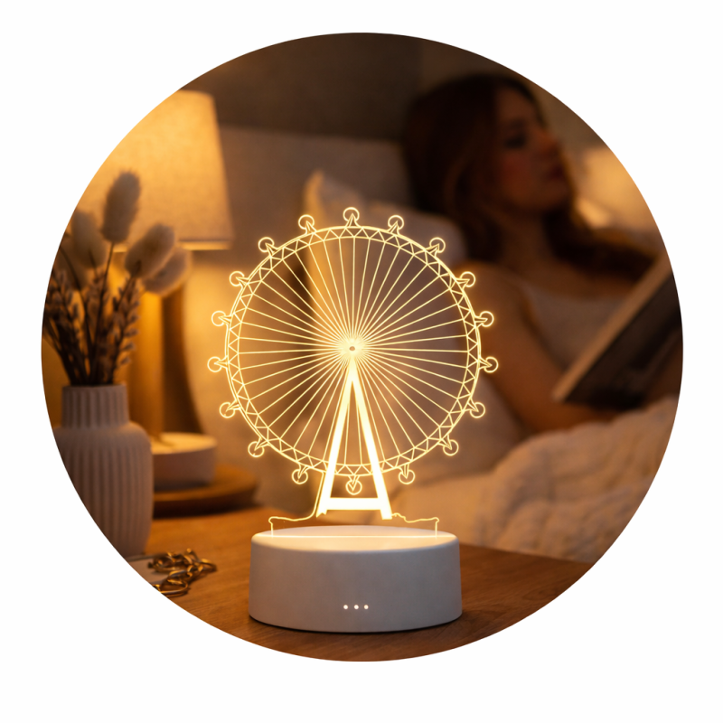 Óriáskerék 3D lámpa