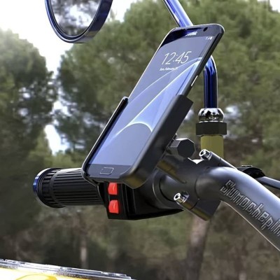 Telefontartó GPS tartó kerékpár motorkerékpár 360 fokban forgatható, fém