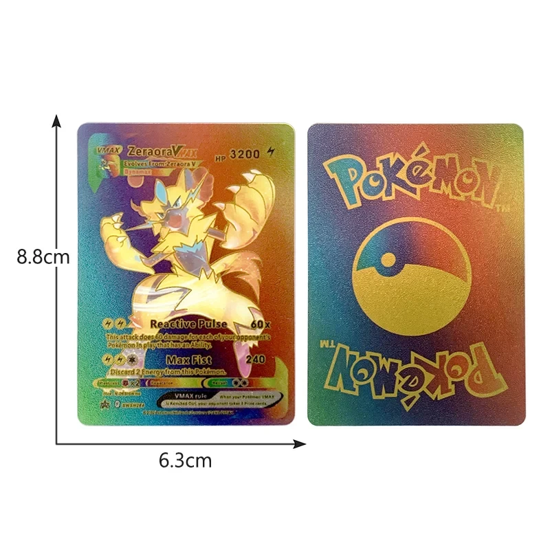 Pokemon  kártya készlet, színes 25 db vizallo plasztik kartya Trading Card Game Waterproof Plastic