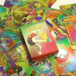 Pokemon  kártya készlet, színes 25 db vizallo plasztik kartya Trading Card Game Waterproof Plastic