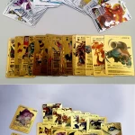 Pokemon  kártya készlet, Gold 25 db vizallo plasztik kartya Trading Card Game Waterproof Plastic