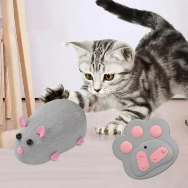Távirányítós kisegér – szórakoztató játék cicáknak