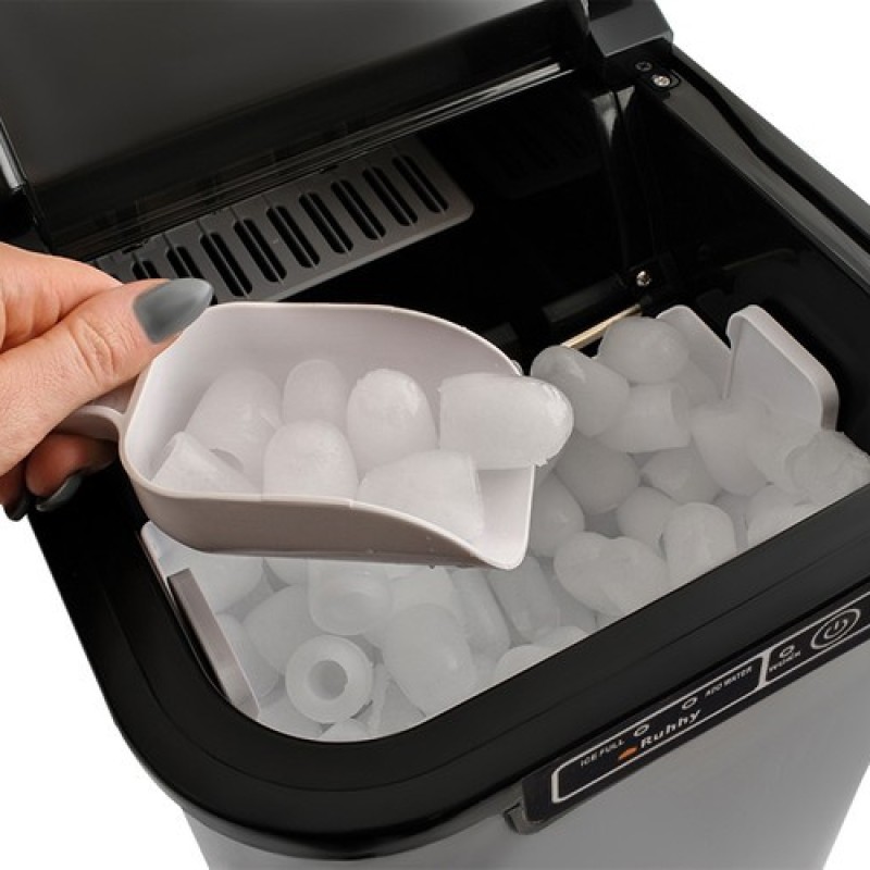 Jégkocka készítő gép 120 W – 12 kg/nap, 2,2 l, ezüst , Ruhhy K5537