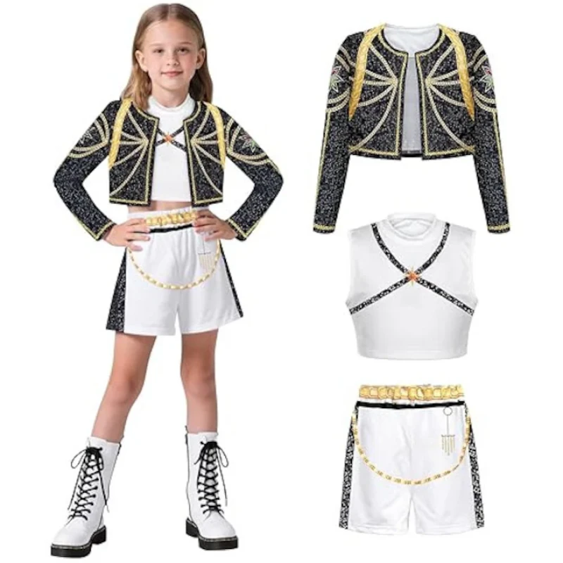 Rummi jelmez – K-POP fellépő ruha gyerekeknek | Modern táncos kosztüm