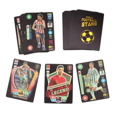Focisták 55 fekete kártya készlet - World Football Stars - limitált kiadás vizallo plasztik kártya Waterproof Plastic