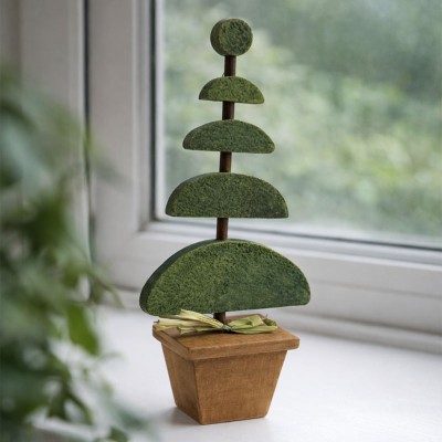 Festett fa dekoráció