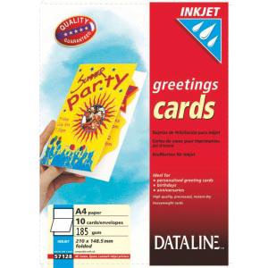 Dataline Üdvözlőkártya tintasugaras Fotópapír A4 185g 10db/cs 10+ C5 boríték  57128