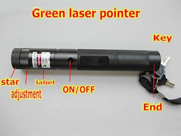 Green Laser Pointer cserélhető fejrésszel (1000mw 532nm)