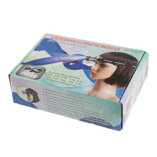 Fejpánt nagyítóval, lámpával ( 2Led Headband Illuminating Magnifier )