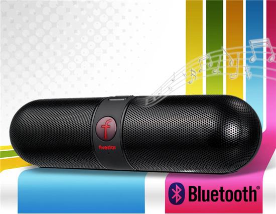 kapszula alakú hangszóró és FM rádió és TF Card Reader F-808 Bluetooth V4.0 ( Fekete )