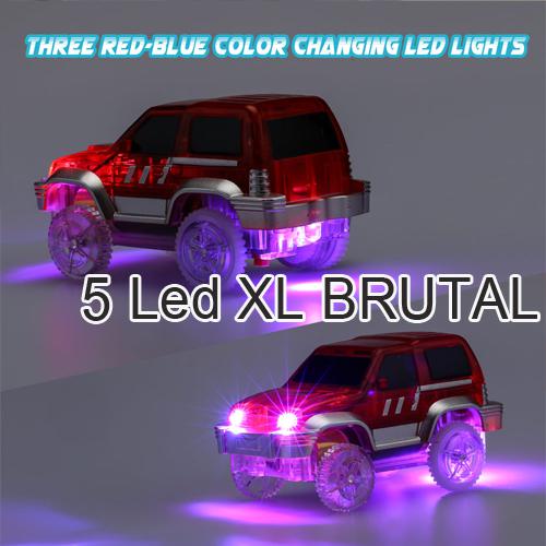 Mágikus autó, 5 LED-es Brutál XL  ( Magic Tracks  5 LED-es Brutál XL Size )