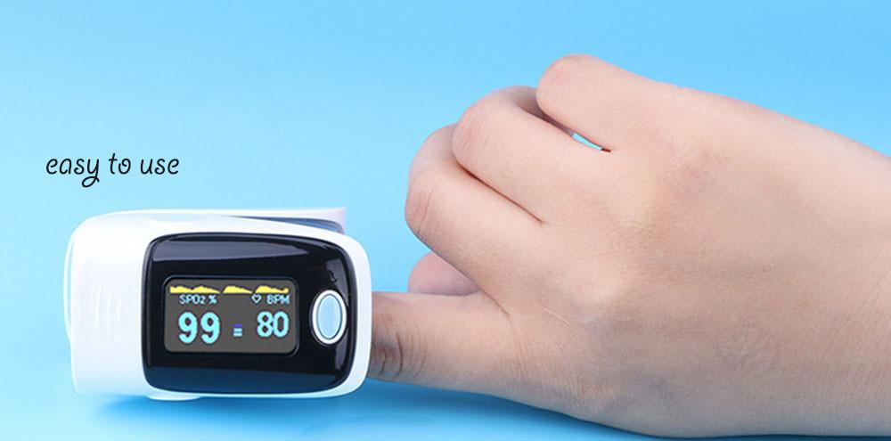 Ujj pulzus és oxigén mérő - Fingertip Pulse Oximeter - Véroxigén szint és pulzus mérő 