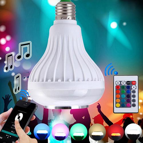 Bluetooth Party Led hangszóró / E27 MP3+RGB LED izzó  távirányítóval