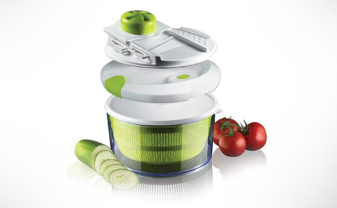 APRÍTÓ KÉSZLET SALÁTÁKHOZ , SALAD SPINNER MANDOLINE SLICER 4-in-1 Salad