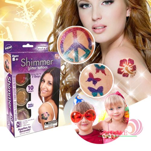 SHIMMER Glitter Tattoos csillámtetováló készlet