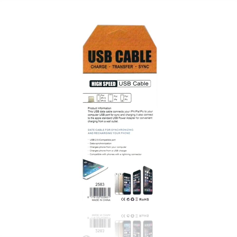 USB Cable High Speed 3283  1.5Meter For iPhone 6G/ 6S/ 5G/ 5S