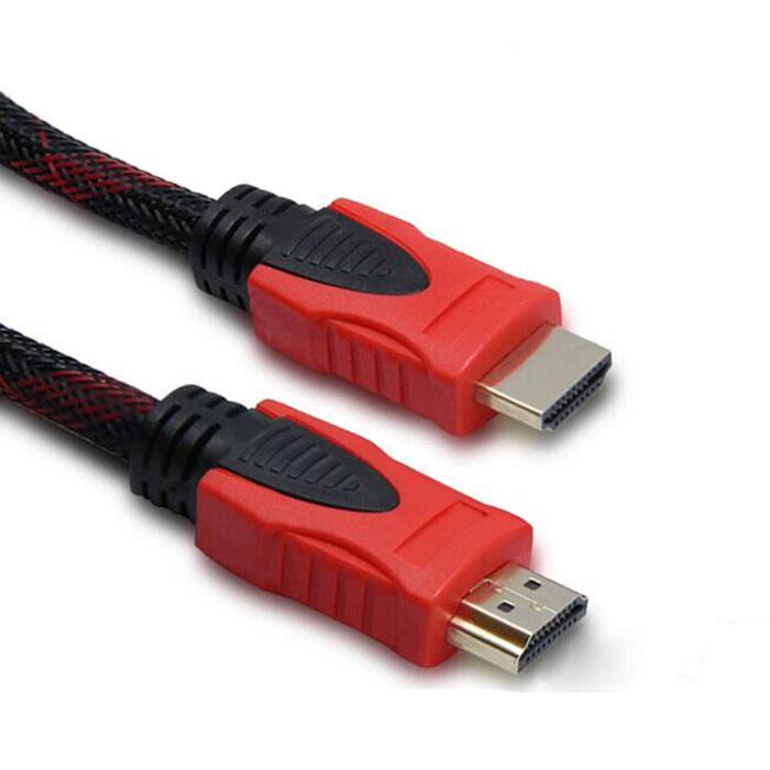 HDMI kábel 5 méter 1.4 Aranyozott  1080 24K  High Speed Fonott Teljesen árnyékolt 17858-3