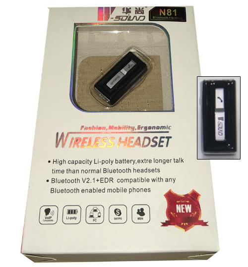 Wireless earphones Headset Bluetooth earphone with MIC W-Sound N81 Mono Bluetooth 