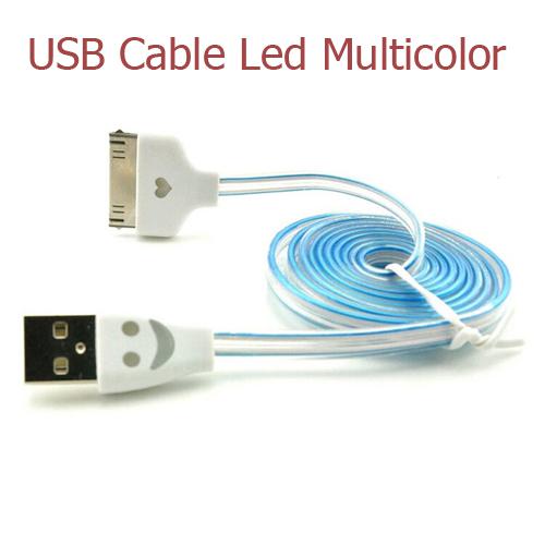 USB Cable Led Multicolor Iphone 4/4s ( színváltós )