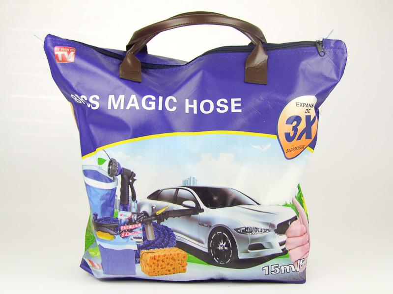 Magic hose - 8 darabos készlet -   kihúzható locsolótömlő 30M + Car Wash Szett