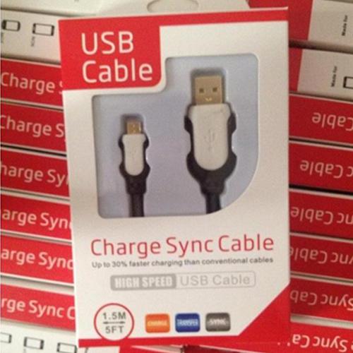 MICRO USB Cable 1.5 m szinkron, nagyteljesítményű adatkábel 5FT High Speed KS-U305