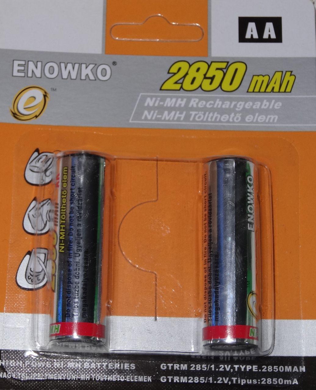 Akkumulátor Enowko Ni-MH 2850 mAh 1,2V AA Ceruza akksi 2db