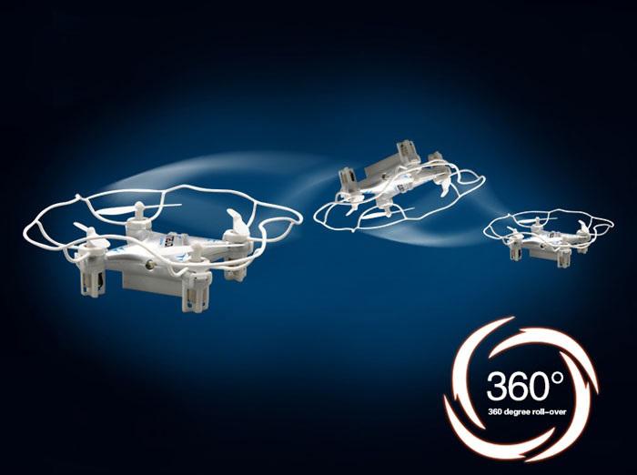 Space Taek Mini Quadcopter ( Drón ) 2,4 Ghz 360 Flip 6 Axis Gyro, Led Lighting 3D Flying