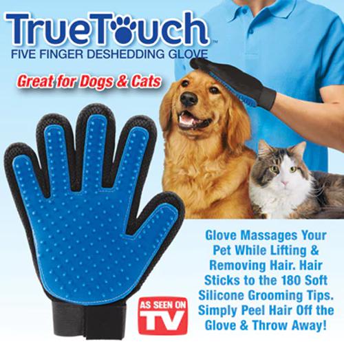 True Touch Deshedding Glove, Kutya macska masszázs szőrtelenítő kesztyű